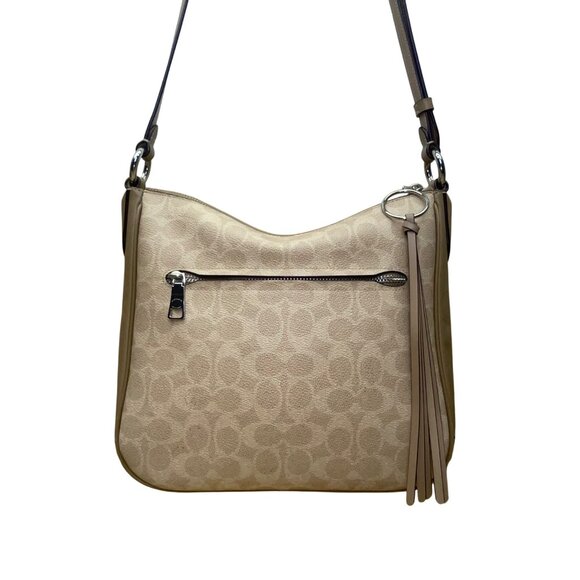 Coach Women’s Beige Monogram Leather Adjustable Strap Chaise Crossbody Bag - Picture 2 of 15